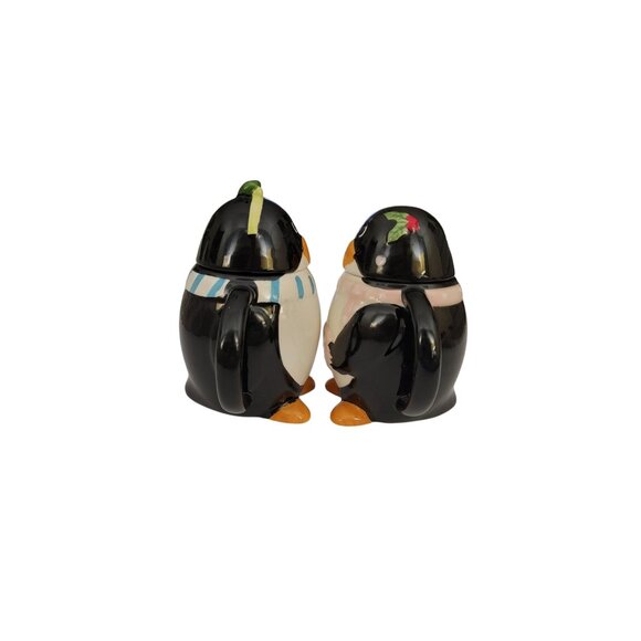 Whimsical Penguin Mug Set with Removable Heads, Ceramic, Pair, Novelty Animal Co - Picture 2 of 8
